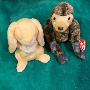 Praying Bunny and Sloth - Cream and Brown